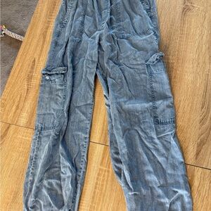 Women’s Blue Cargo Jeans - Lightweight